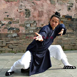 Dark Blue and White Taoist Uniform