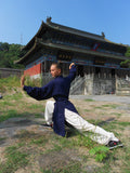 Dark Blue and White Taoist Uniform