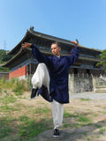 Dark Blue and White Taoist Uniform