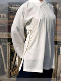 White and Navy Blue Taoist Uniform