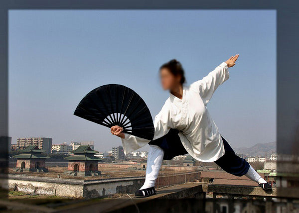 White and Navy Blue Taoist Uniform