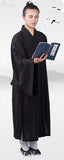 Traditional Black Taoist Priest Uniform with Extra Wide Sleeves