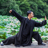 Black Taoist Uniform with Overcoat