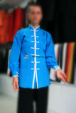 Sky Blue Tai Chi Shirt with Outerlines - Wudang Store