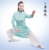 Female Wudang Performance Tai Chi Suit One-Button-Collar 6 Colors