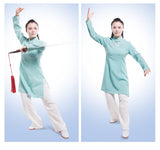 Female Wudang Performance Tai Chi Suit One-Button-Collar 6 Colors