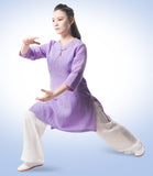 Female Wudang Performance Tai Chi Suit One-Button-Collar 6 Colors