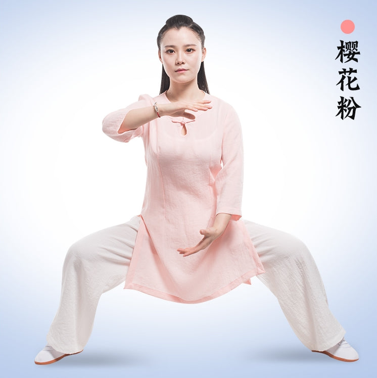 Female Wudang Performance Tai Chi Suit One-Button-Collar 6 Colors