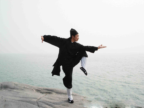 Black Taoist Uniform with Overcoat