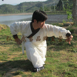 White Taoist School Uniform with Outerlines