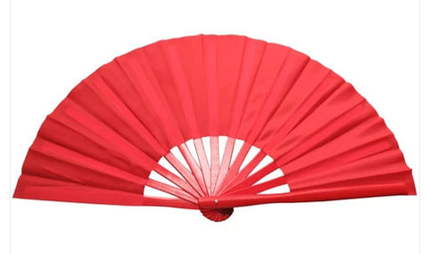 Plain Tai Chi Fan Red - Wudang Store