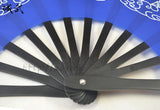 100% Aluminium Tai Chi Fan Yin-Yang Dragon Blue - Wudang Store