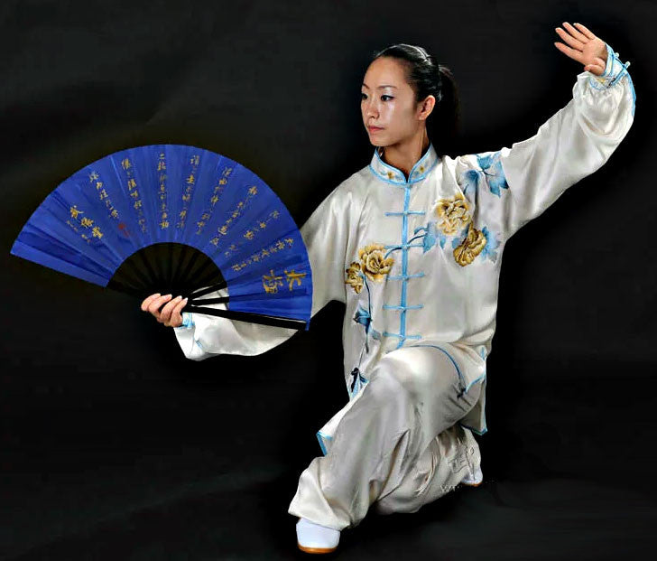 Tai Chi & Kung Fu Fan Blue - Wudang Store