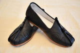 Wudang Black Hand-Sewn Leather Sole Tai Chi Shoes [All Sizes]