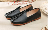 Old Beijing Handmade Leather Sole Tai Chi Slippers Black