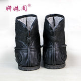 Yanshuge Old Beijing Handmade Full Leather Tai Chi Boots Black