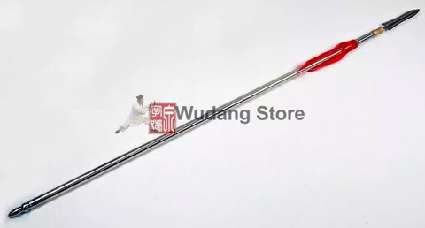Stainless Steel Qiang with Pattern Steel Point - Wudang Store