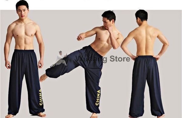Navy Blue Sport Function High Elastic Tai Chi Pants S-XXXL - Wudang Store