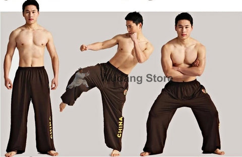Brown Sport Function High Elastic Tai Chi Pants S-XXXL - Wudang Store