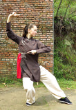 Brown & Beige Feminine Tai Chi Suit - Wudang Store