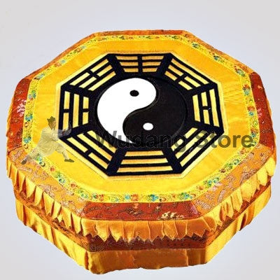 Wooden Yellow Bagua Taoist Kneeling Stool - Wudang Store