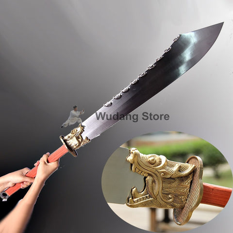 Hand Forged Dragon Nine Ring Shaolin Dao - Wudang Store