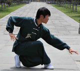 Oak Green Tai Chi Uniform 3 Buttons - Wudang Store