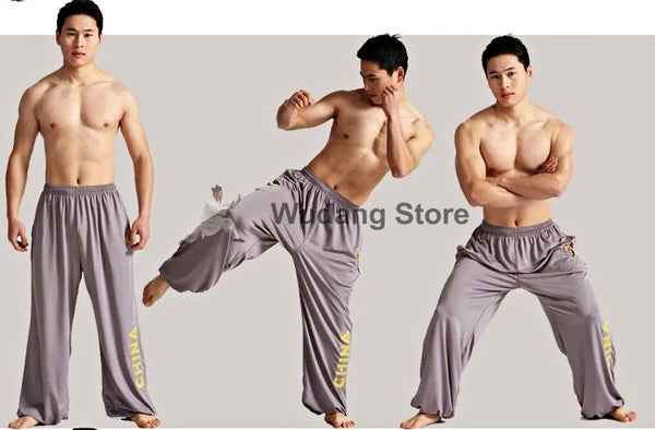 Grey Sport Function High Elastic Tai Chi Pants S-XXXL - Wudang Store