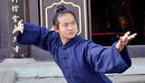 Handmade Navy Blue Wudang Taoist Tai Chi Suit Open Sleeves - Wudang Store