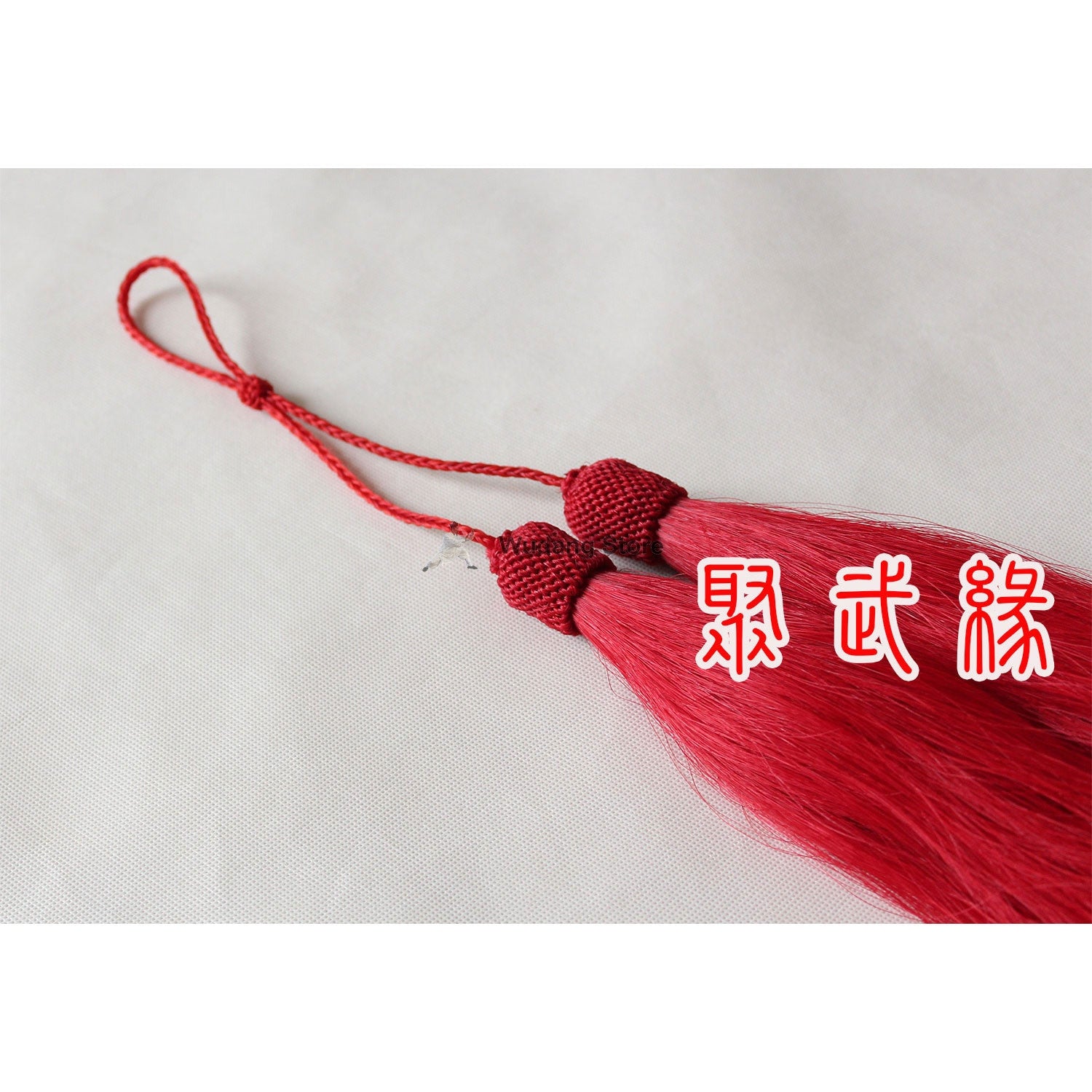 Hand-Woven Real Horse Hair Red Sword Tassel - Wudang Store