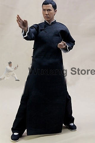 100% Wool Traditional Long Ip Man Wing Chun Coat for Men - Wudang Store