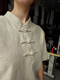 Uncolored Linen Summer Tai Chi Shirt - Wudang Store