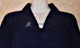 Dark Blue Tai Chi Uniform V-Collar - Wudang Store