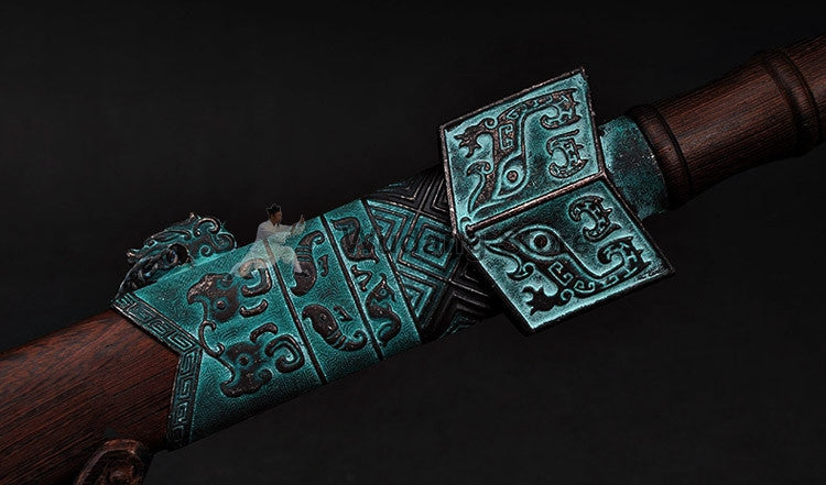 Ancient Style Qin Dynasty Tai Chi Jian Pattern Steel/ Carbon Steel - Wudang Store