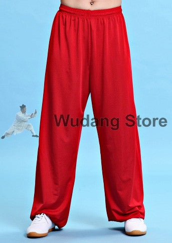 Red Traditional Elastic Sport Function Tai Chi Pants XS-XXXL - Wudang Store