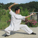 White Short Sleeved Tai Chi Uniform - Wudang Store