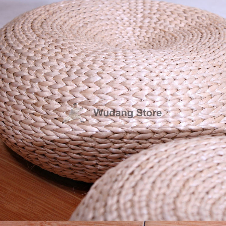 Hand-Woven Straw Meditation Cushion 3 Sizes - Wudang Store