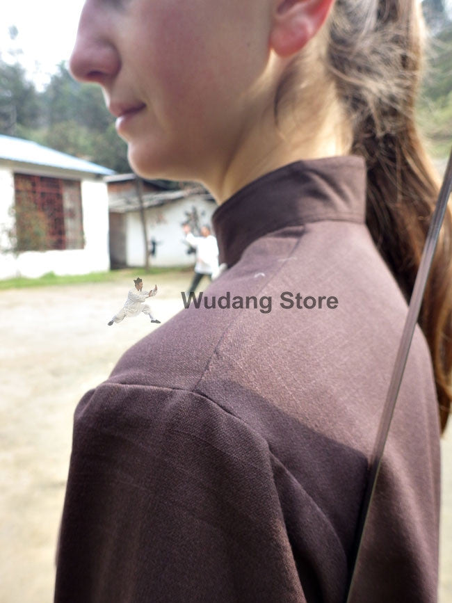 Brown & Beige Feminine Tai Chi Suit - Wudang Store