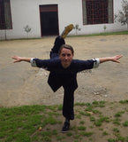 Blue & White Designer Tai Chi Suit with Cuffs - Wudang Store