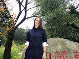 Blue & White Designer Tai Chi Suit with Cuffs - Wudang Store