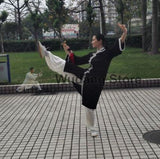 Black & White Long Tai Chi Uniform - Wudang Store