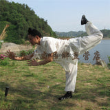 White Short Sleeved Tai Chi Uniform - Wudang Store