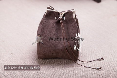 Traditional Thick Canvas Tea Travel Bag - Wudang Store