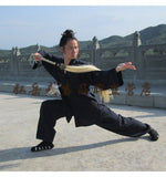 Black Tai Chi Uniform V-Collar - Wudang Store