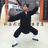 Black Tai Chi Uniform V-Collar - Wudang Store