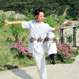 White Short Sleeved Tai Chi Uniform - Wudang Store