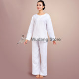 White Round Collar Tai Chi Uniform - Wudang Store