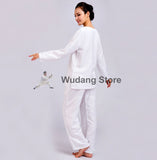 White Round Collar Tai Chi Uniform - Wudang Store