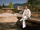 Beige Wing Chun Uniform with White Cuffs - Wudang Store