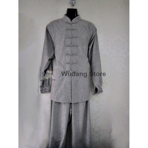 Grey Sheep Wool Tai Chi Uniform - Wudang Store